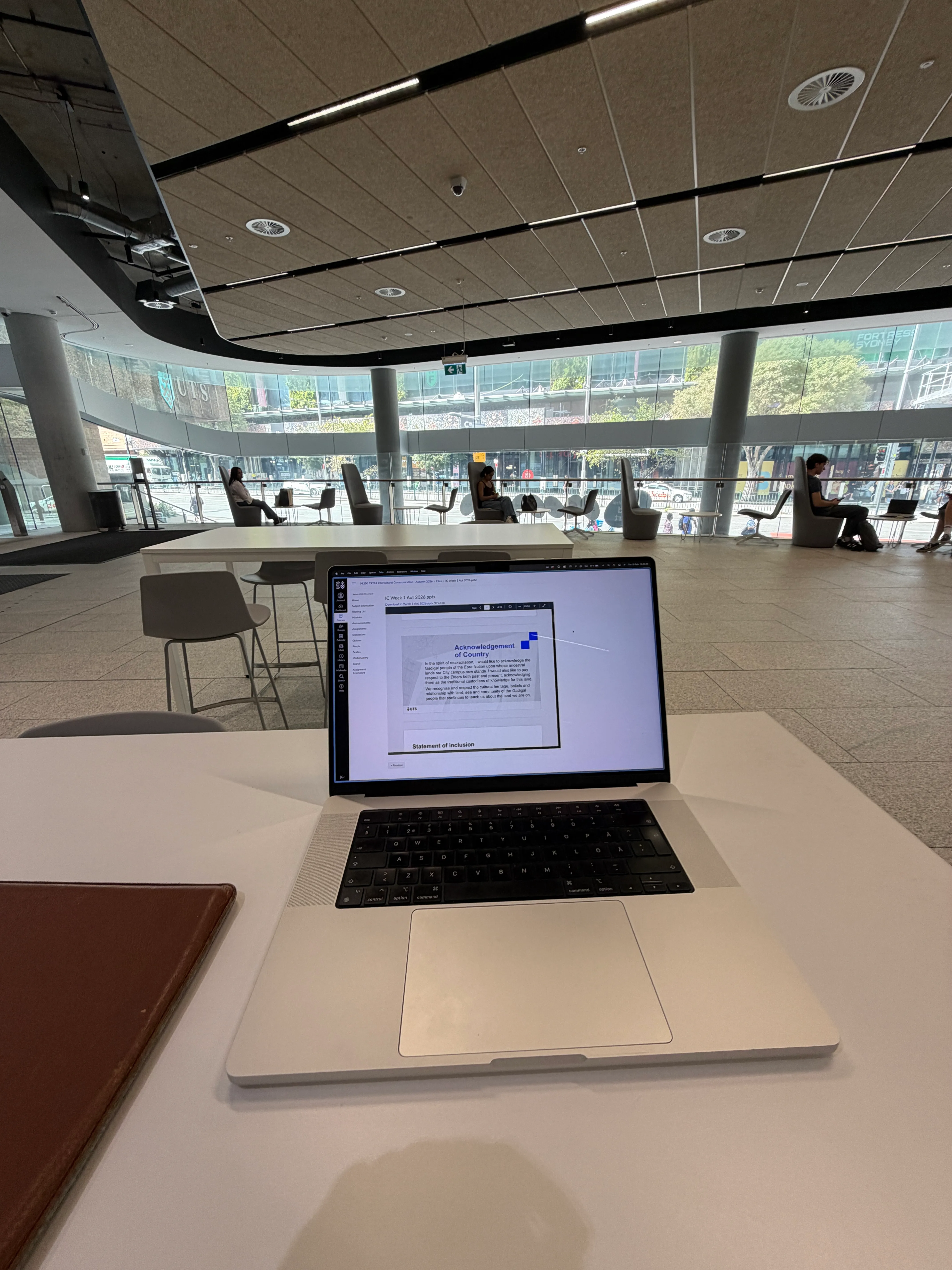 Then I sat down to study in building 2